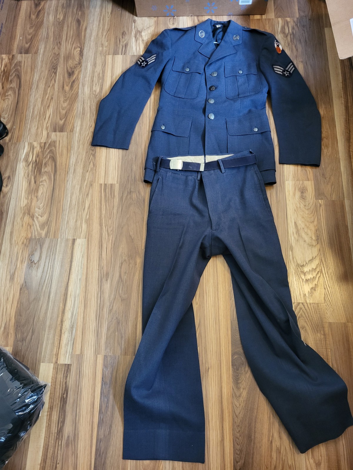 Post WWII WW2 40s Named Military USAF Army 9th Air Force Jacket, Pants, & Belt