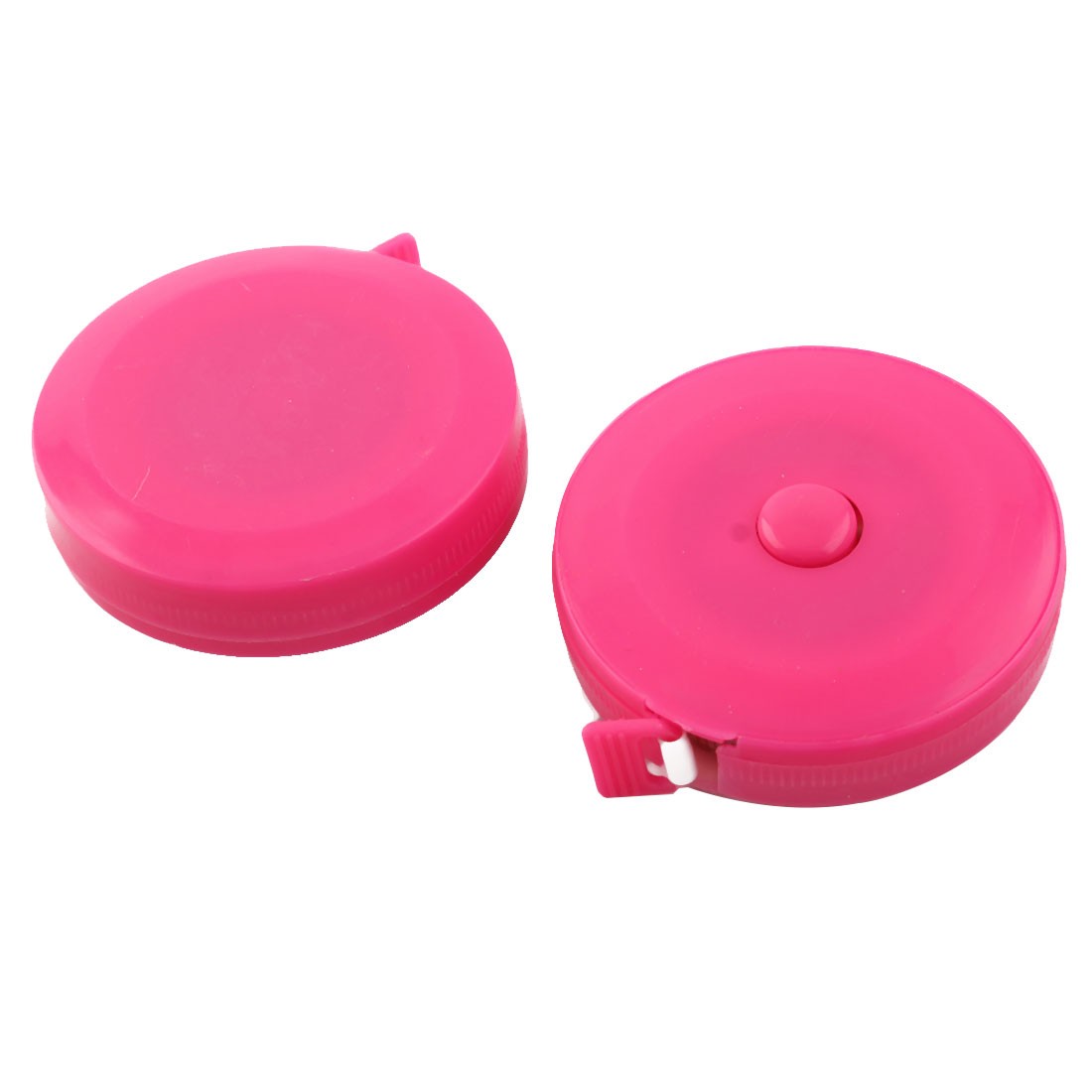 Plastic Cover Retractable Measure Tape Tool Pink 150cm 5Ft Long 2pcs