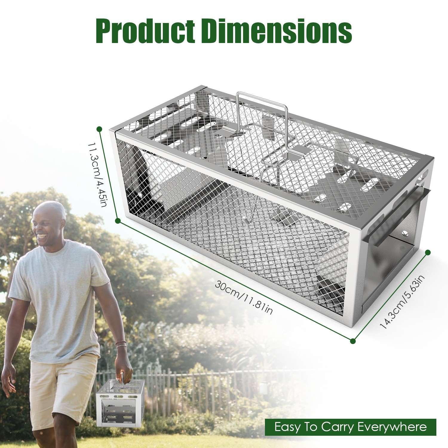 2Pcs Humane Live Mouse Traps Automatic Continuous Catching Rat Trap for House