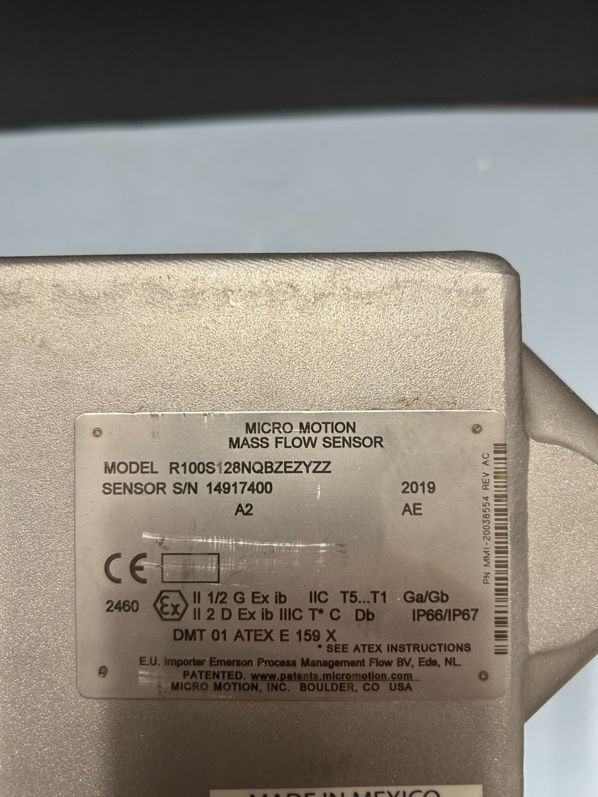 Micro Motion Coriolis Mass Flow Meter