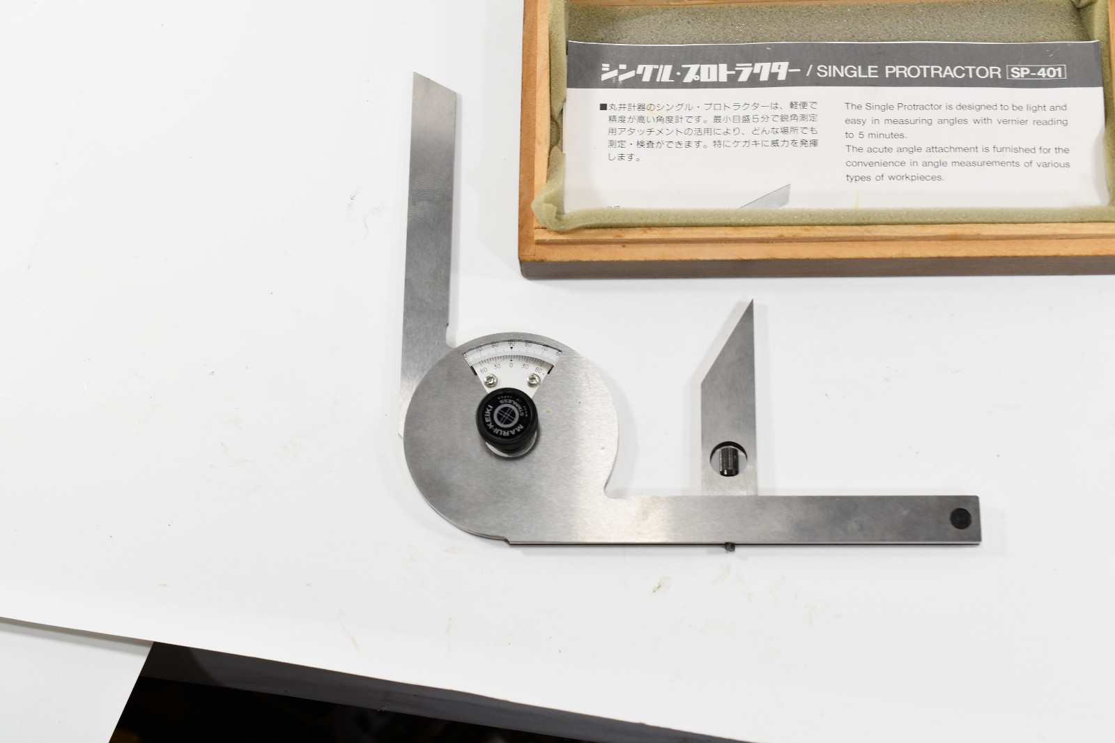 MARUI KEIKI Single Protractor SP-401 Angle Gauge N1098