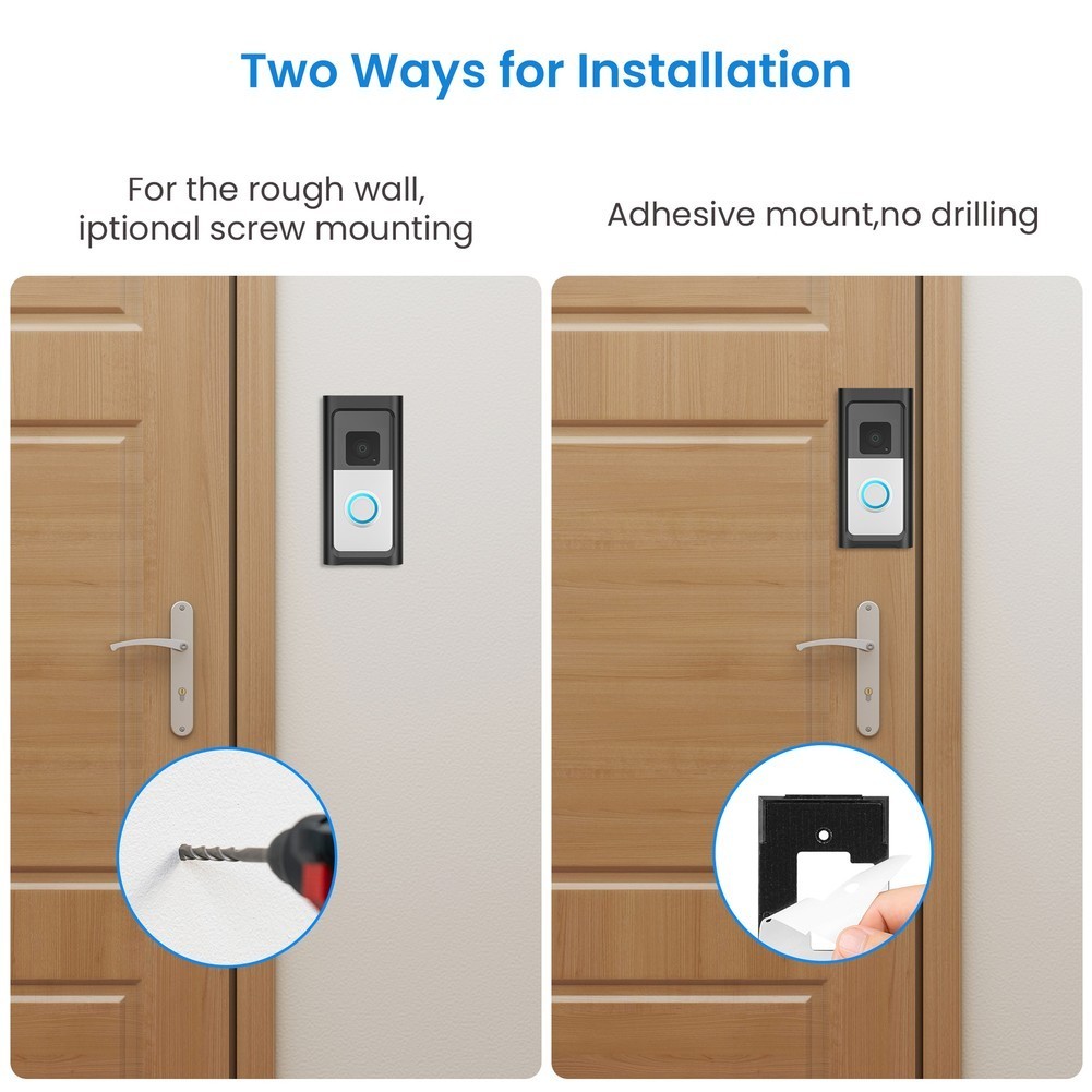 No Drill Mount Front Door Tool-free Binder Installation Screw Attachment Option