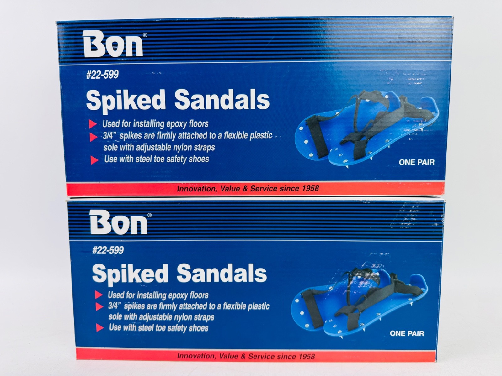 Bon Tool #22-599 Spiked Sandals - Plastic - 3/4" Spikes-Straps Pair -2 Pairs