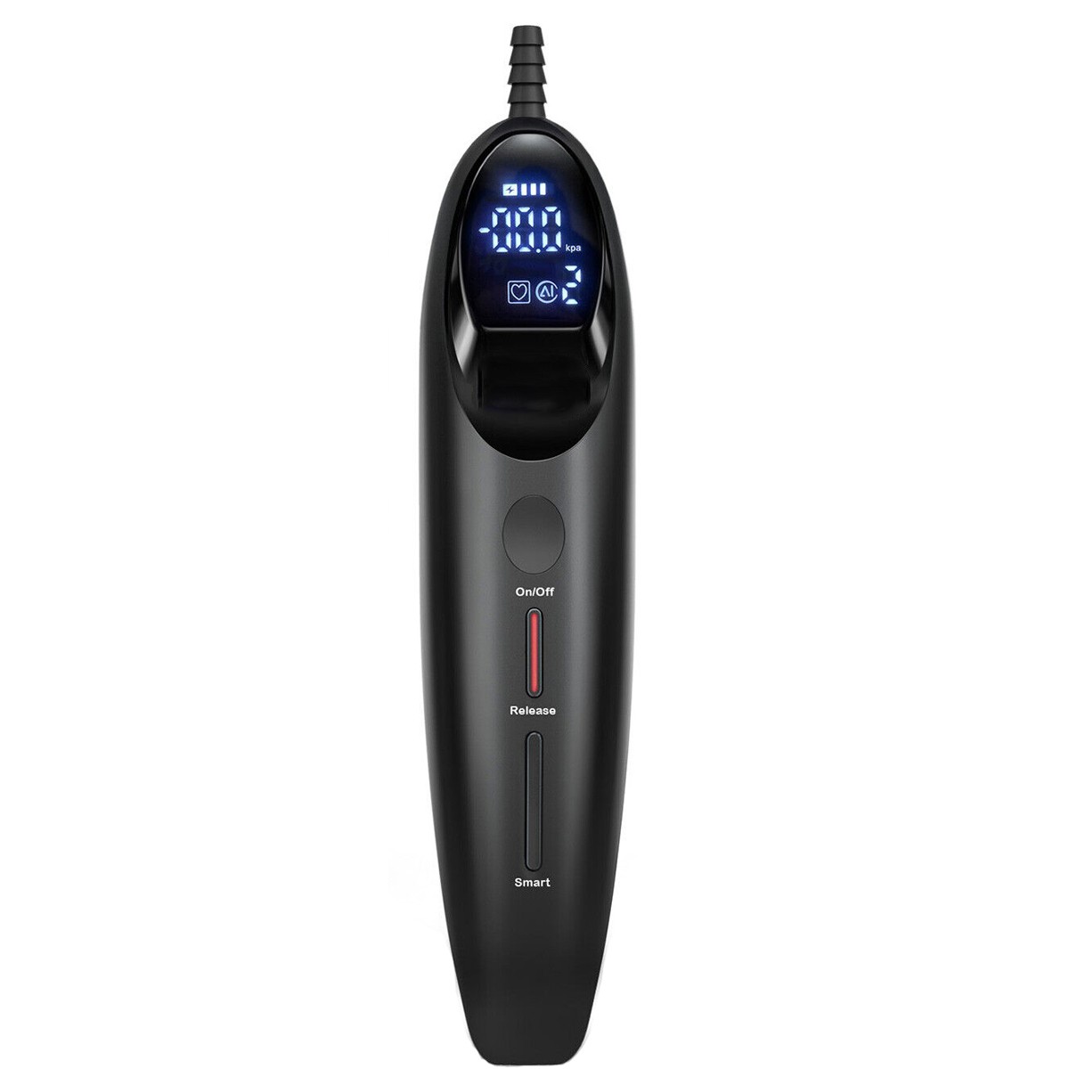 Handheld Electric Smart Pump Handle Black + Silicone 10" Hose & Male Fitting