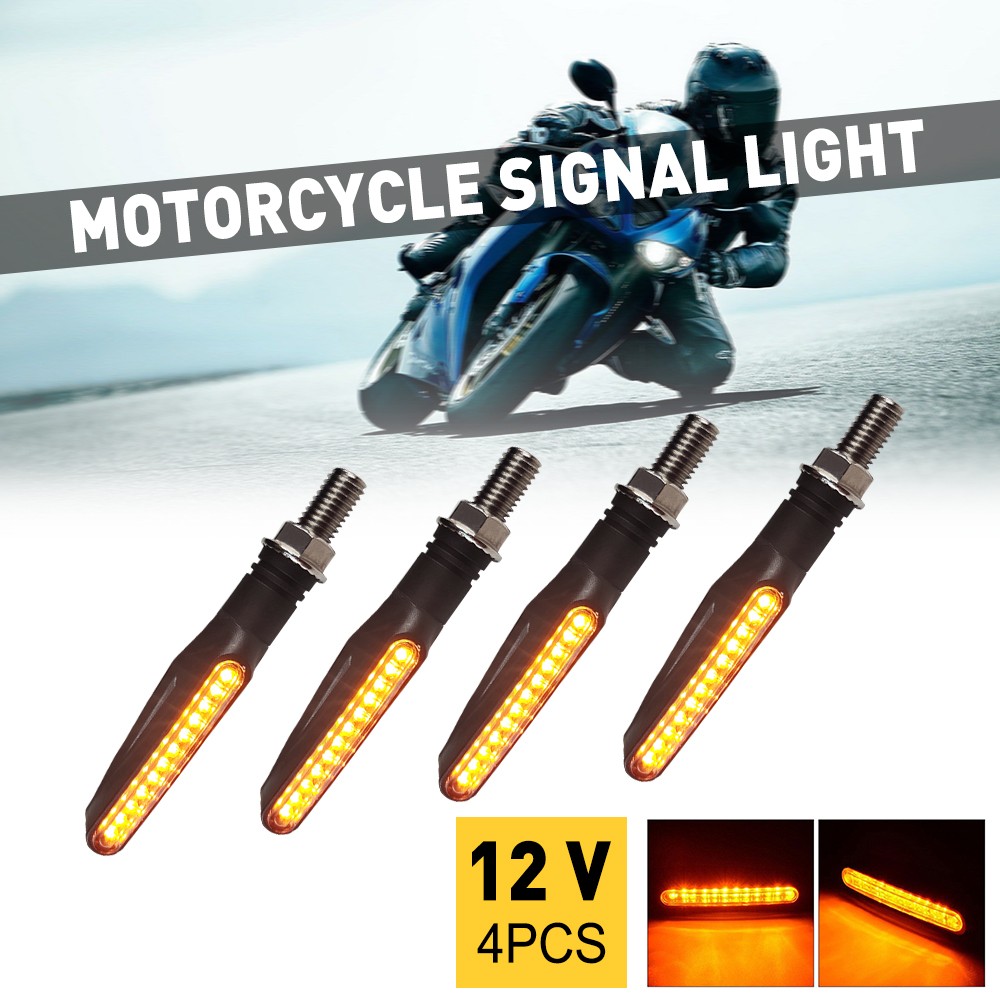 4PCS Led Motorcycle Turn Signal Indicator Blinker Amber Lights Universal Durable