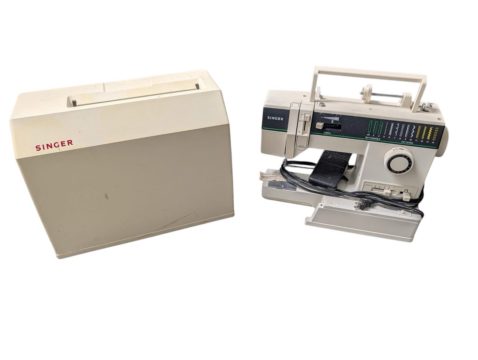 Limited Edition Singer 7033 Sewing Machine w/ Cover From ‘90s White/Beige *READ!