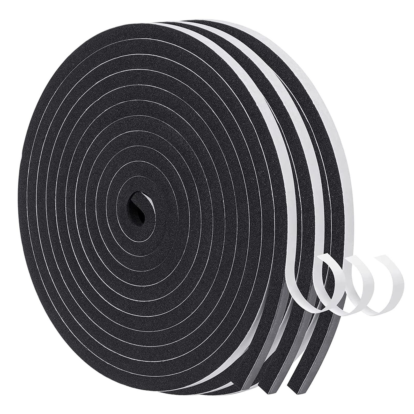 MAGZO Weather Stripping Door Seal, 1/4 Inch Wide 1/4in* 1/4in * 29.4FT, Black