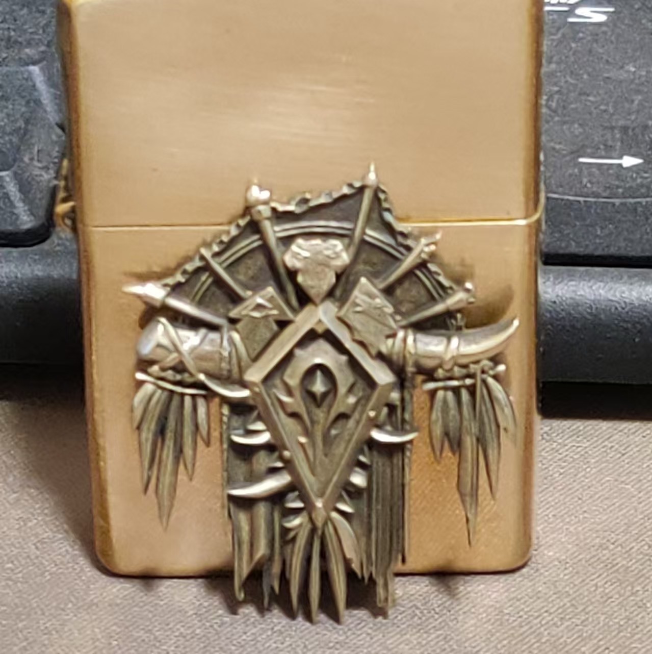 1 piece Lighter accessories Brass World of Warcraft Badge DIY sticker