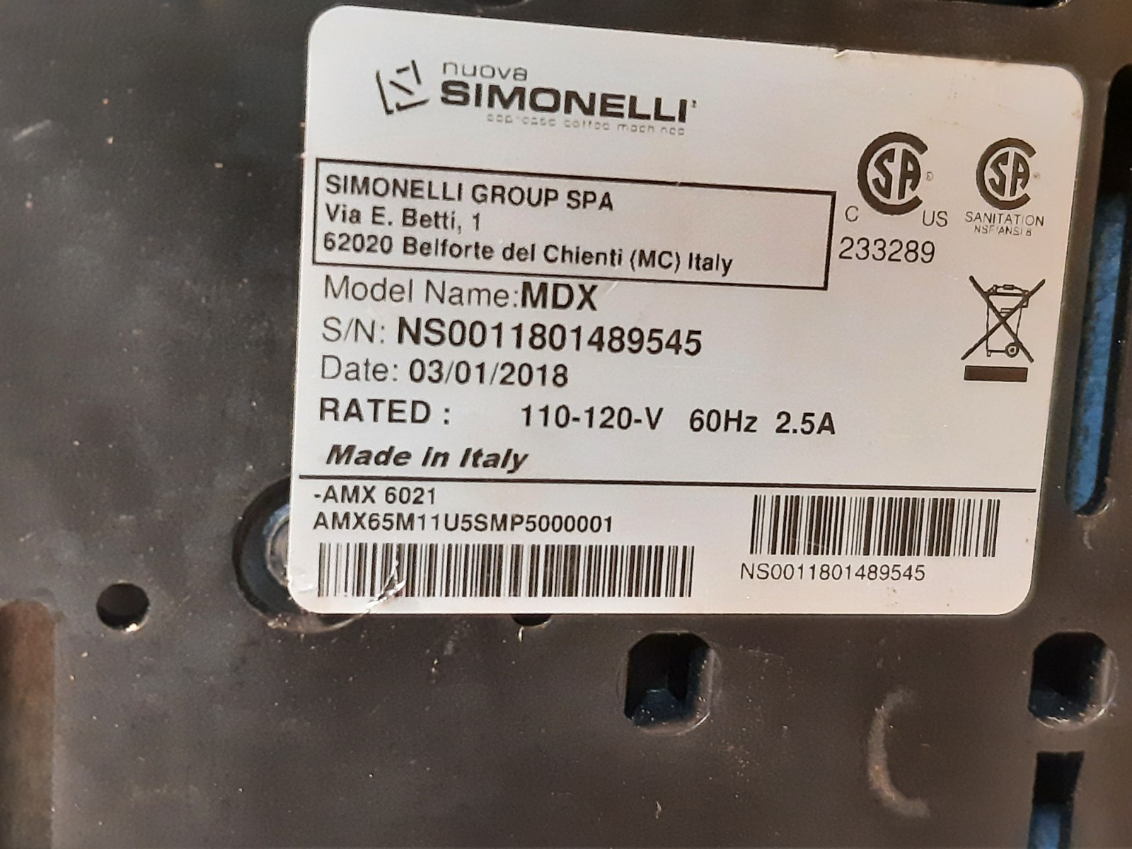 Nuova Simonelli MDX Espresso Grinder