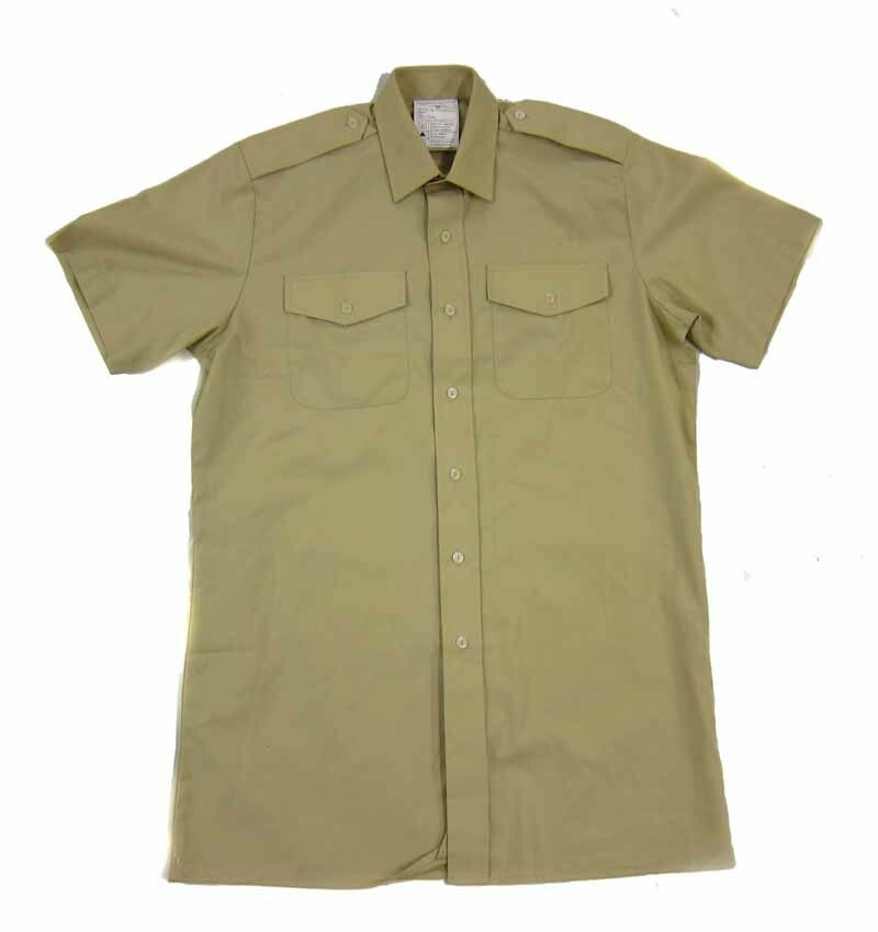 British Army No2 FAD All Ranks Fawn Mens Military Dress Shirt SHORT SLEEVED