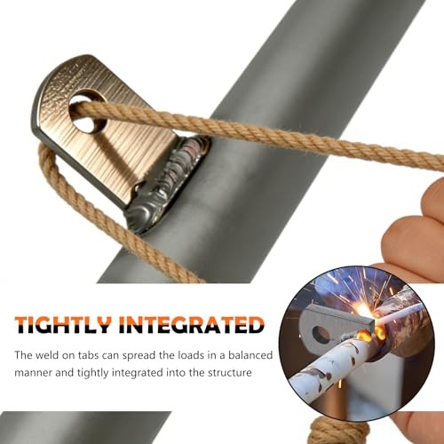 10PCS Weld on Tabs with 3/8" Hole,1-1/2"×1" Flat Bottom Welding Table