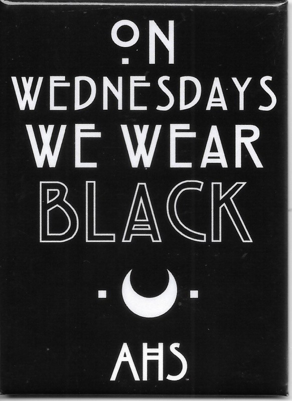 American Horror Story TV Series On Wednesdays We Wear Black Refrigerator Magnet