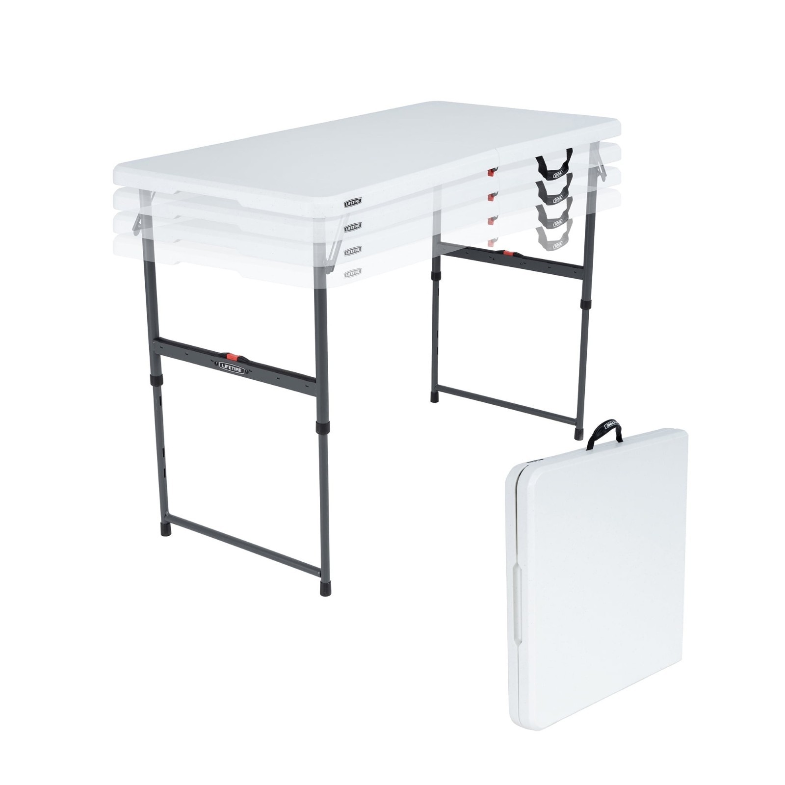 4-Foot Fold-in-Half Adjustable Table (Residential)