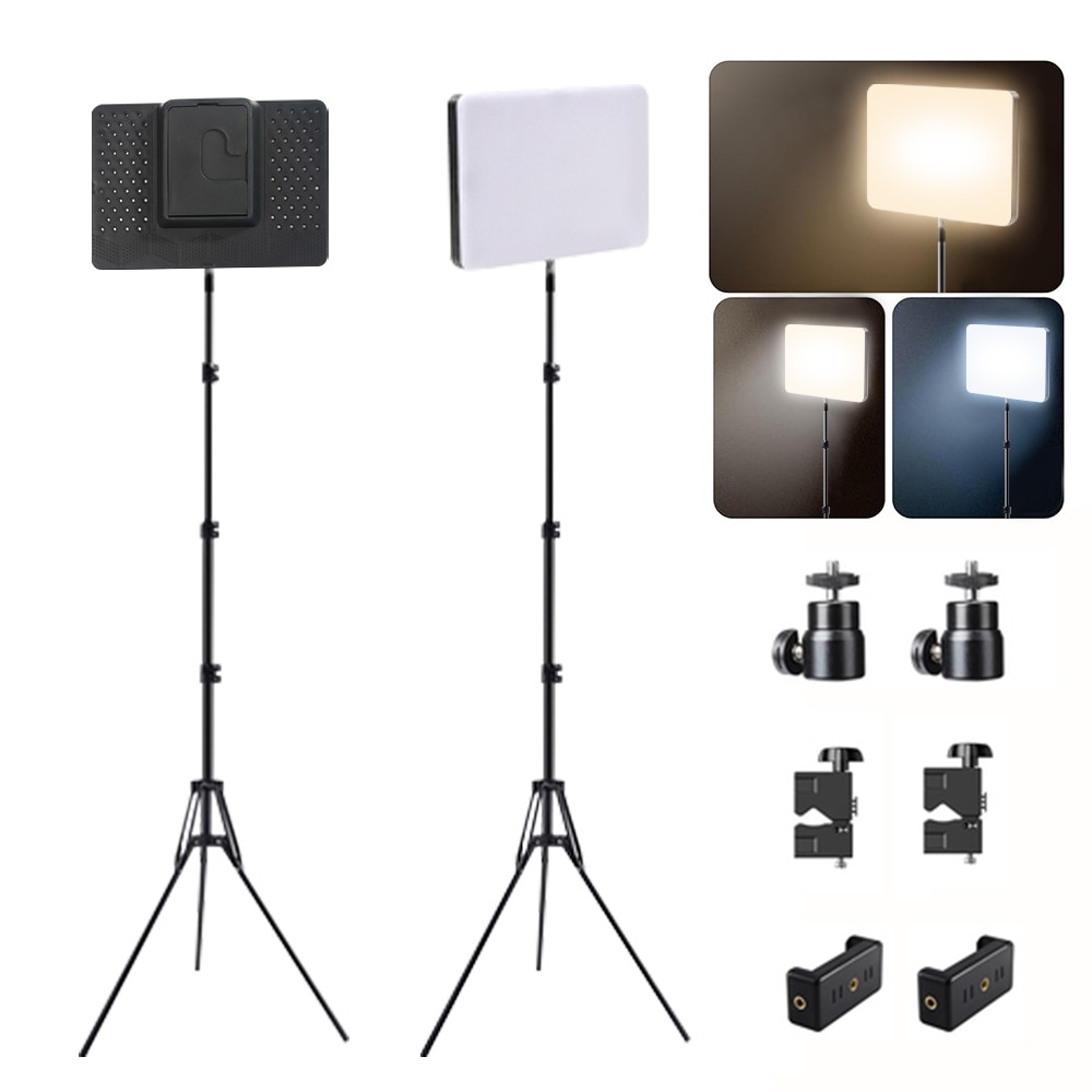 2 Pack LED Video Light Kit, Studio Lights with 78.7'' Tripod Stand, Photography