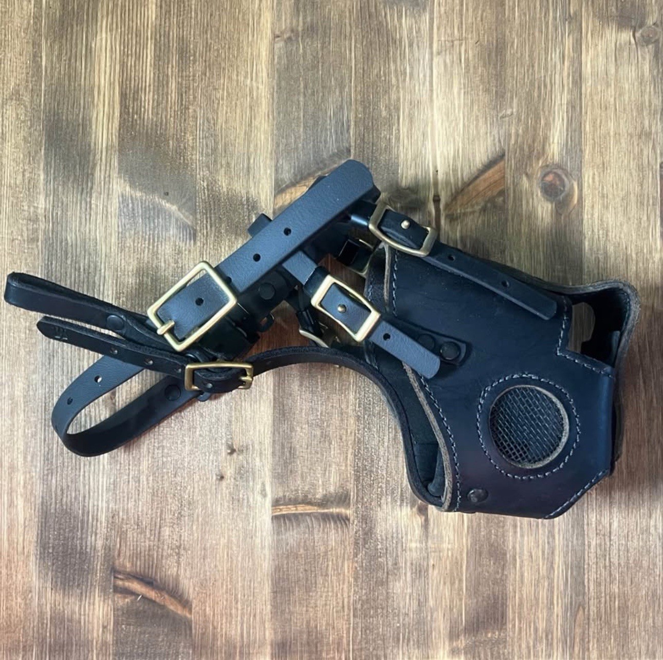 Recon K9 Muzzle HS Sprenger Germany Dark Brown Leather