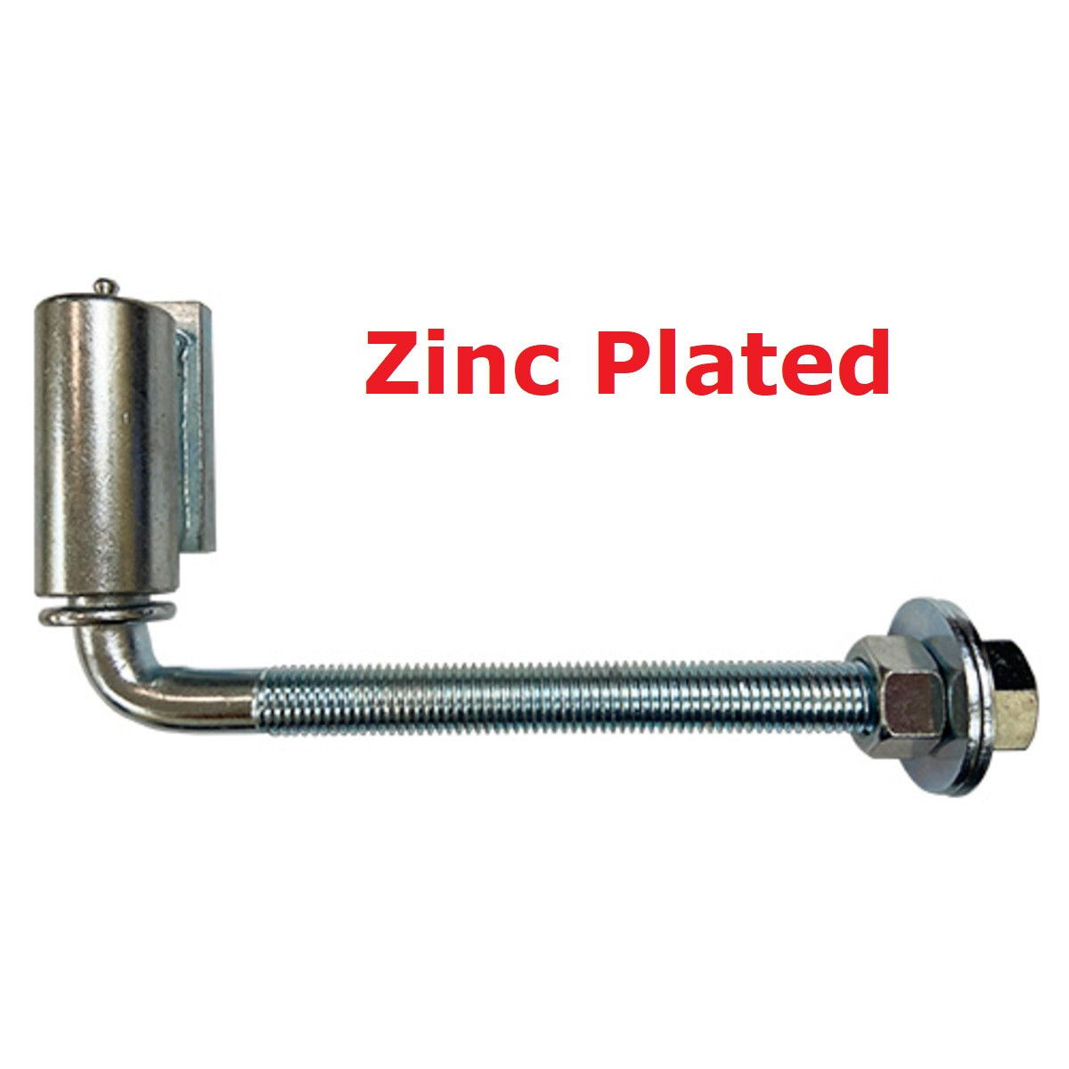 3/4" x 10" Heavy Duty Gate J-Bolt Barrel Hinge Wall/Post Mount Zinc 180° Swing 1
