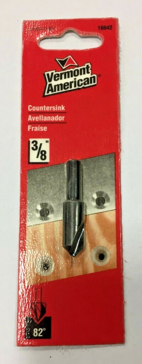 Vermont American 16642 3/8 in. Dia. Tool Steel Countersink 1 pc.