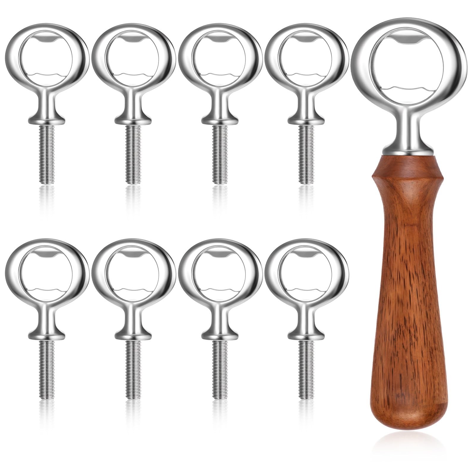 Metal Bottle Opener Kit 8 Pcs Stainless Blank Bottle Openers Inserts Hardware fo