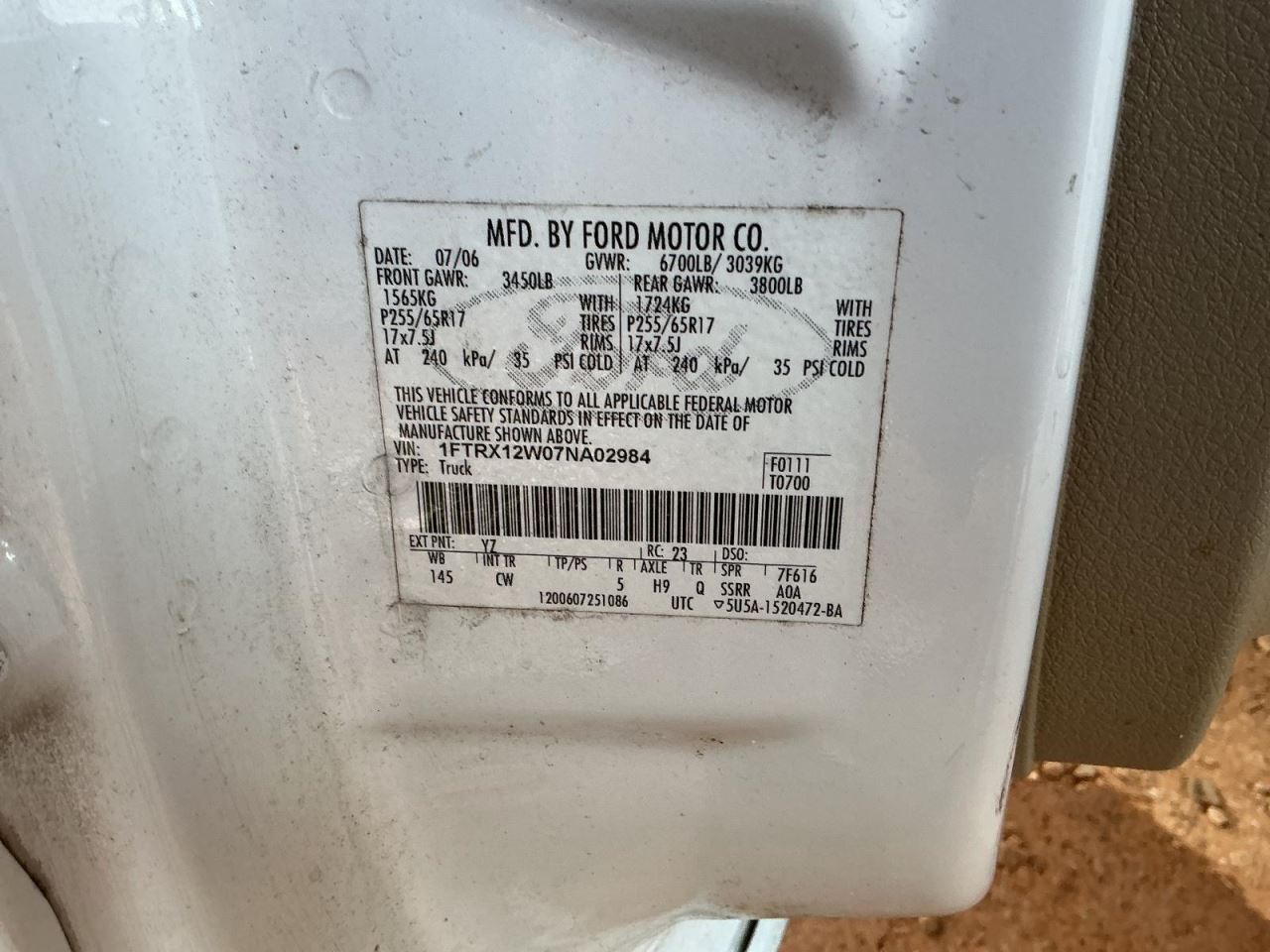 F150 2007 Glove Box 4734166