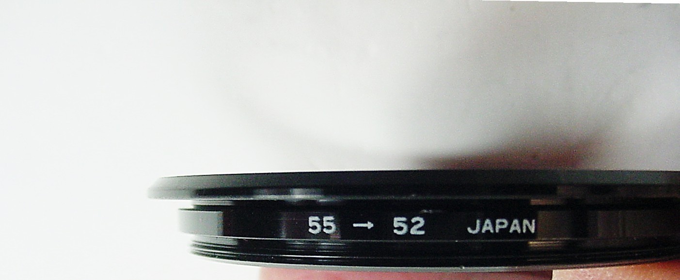 55mm-52mm Step-down Adapter Ring | Japan | New | No box | $6.95 |