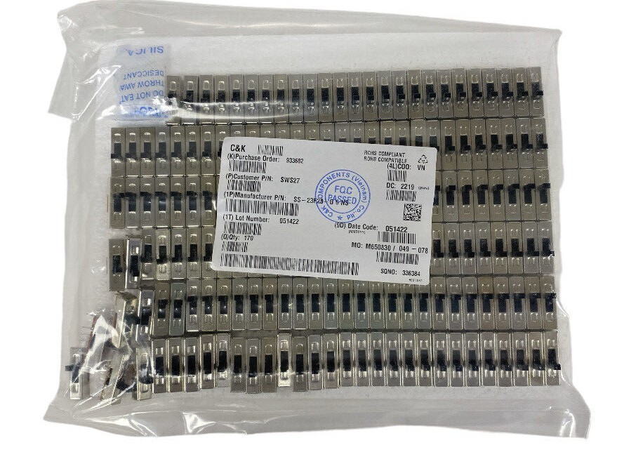 170 Pack 10-Pin DPST ON-ON Solder Pin AC Slide Switch SS23F28G6NS Comax SS23F