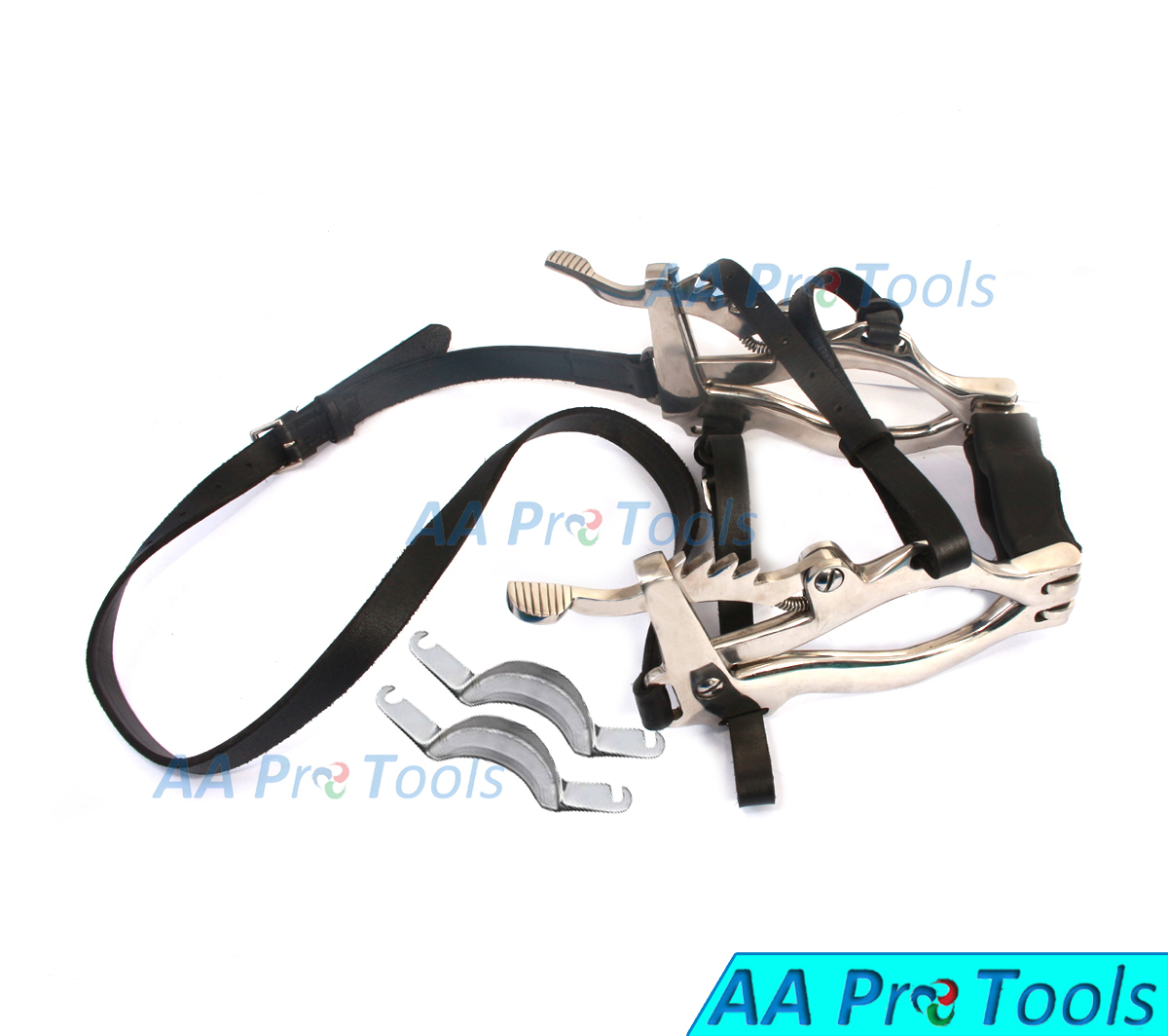 Horse Dental Speculum Equine Mouth Gag Drop Forged Bio thane Strap Prem Quality