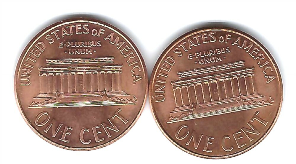 1999 P & D Brilliant Uncirculated Two Lincoln cent coins!