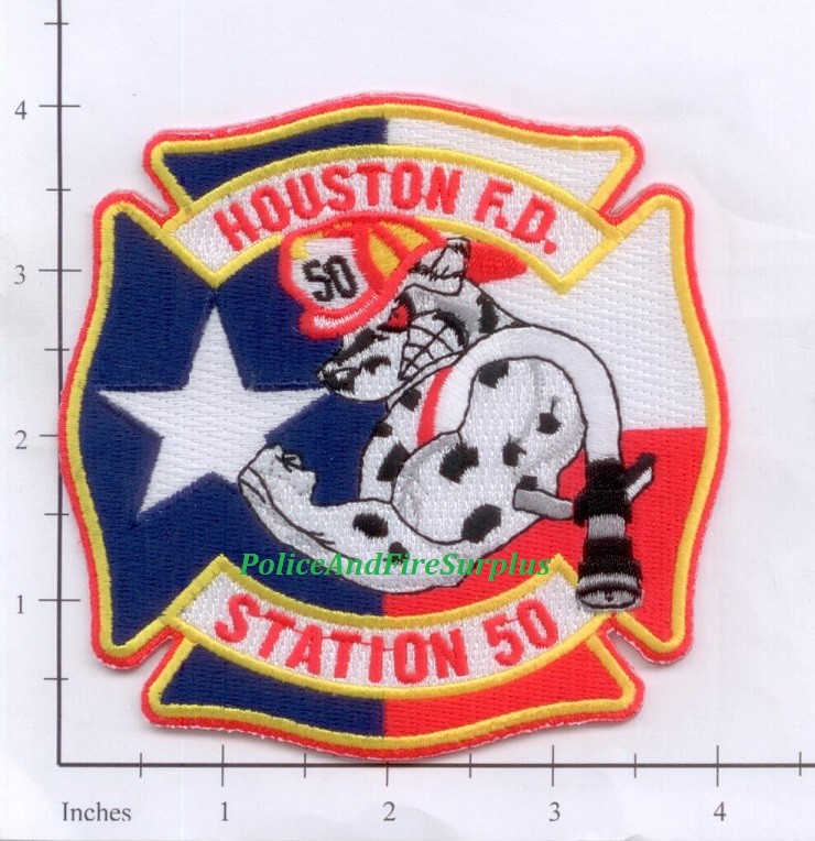 Texas - Houston Station 50 TX Fire Dept Patch - Dalmation