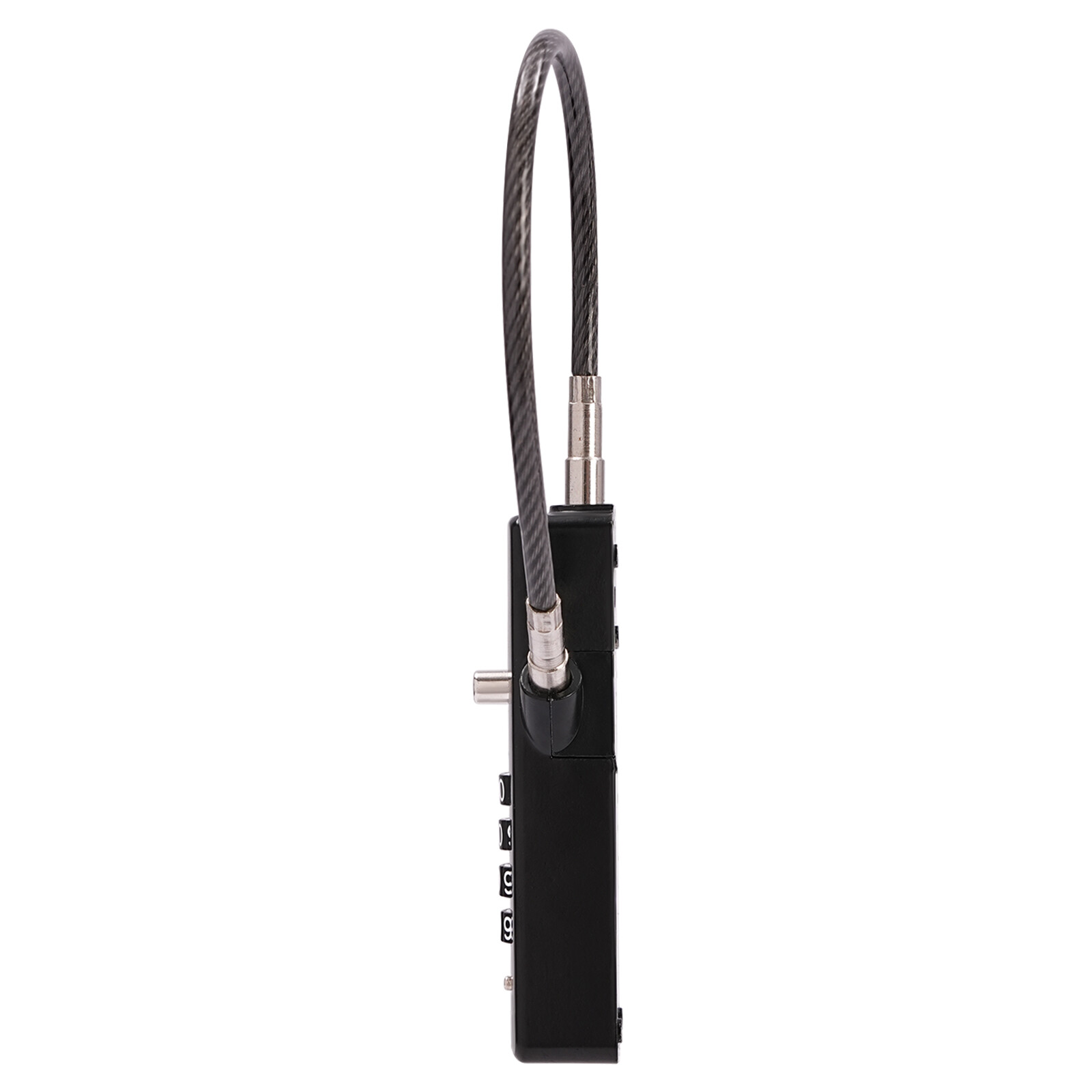 Black Cable Combination Lock 4 Digit Dial Lock with 3* Steel Cables 30/60/120cm