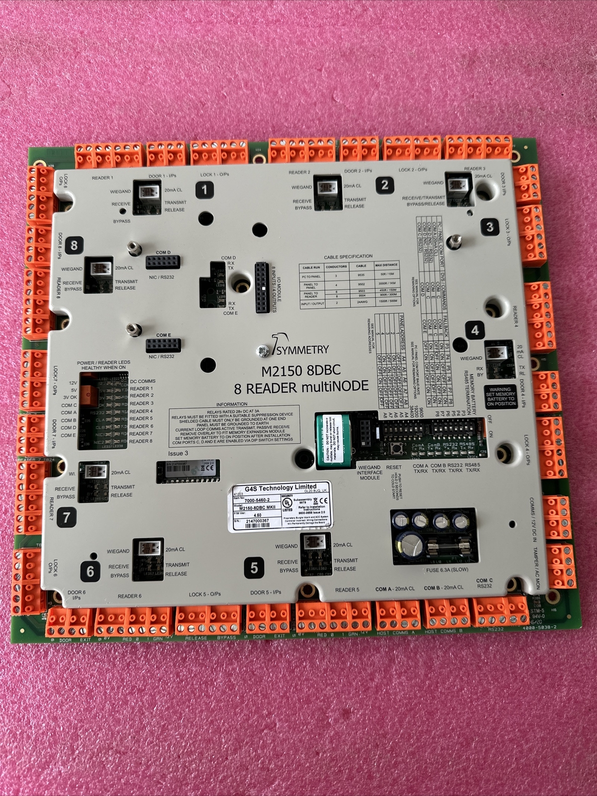 SYMMETRY M2150-8DBC Database Controller 8-Door/Reader V4.50 7000-5460-2