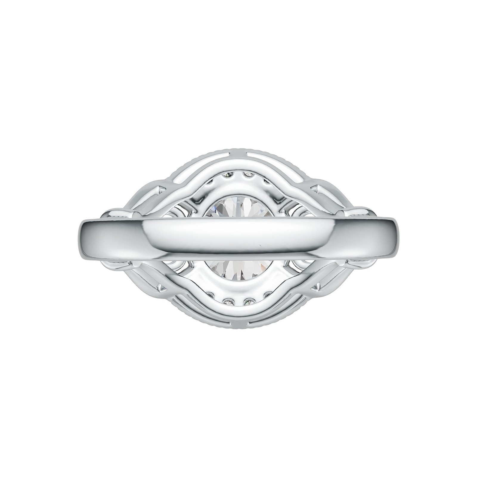 Sterling Silver Semi Mount Ring Setting Round RD 8x8mm