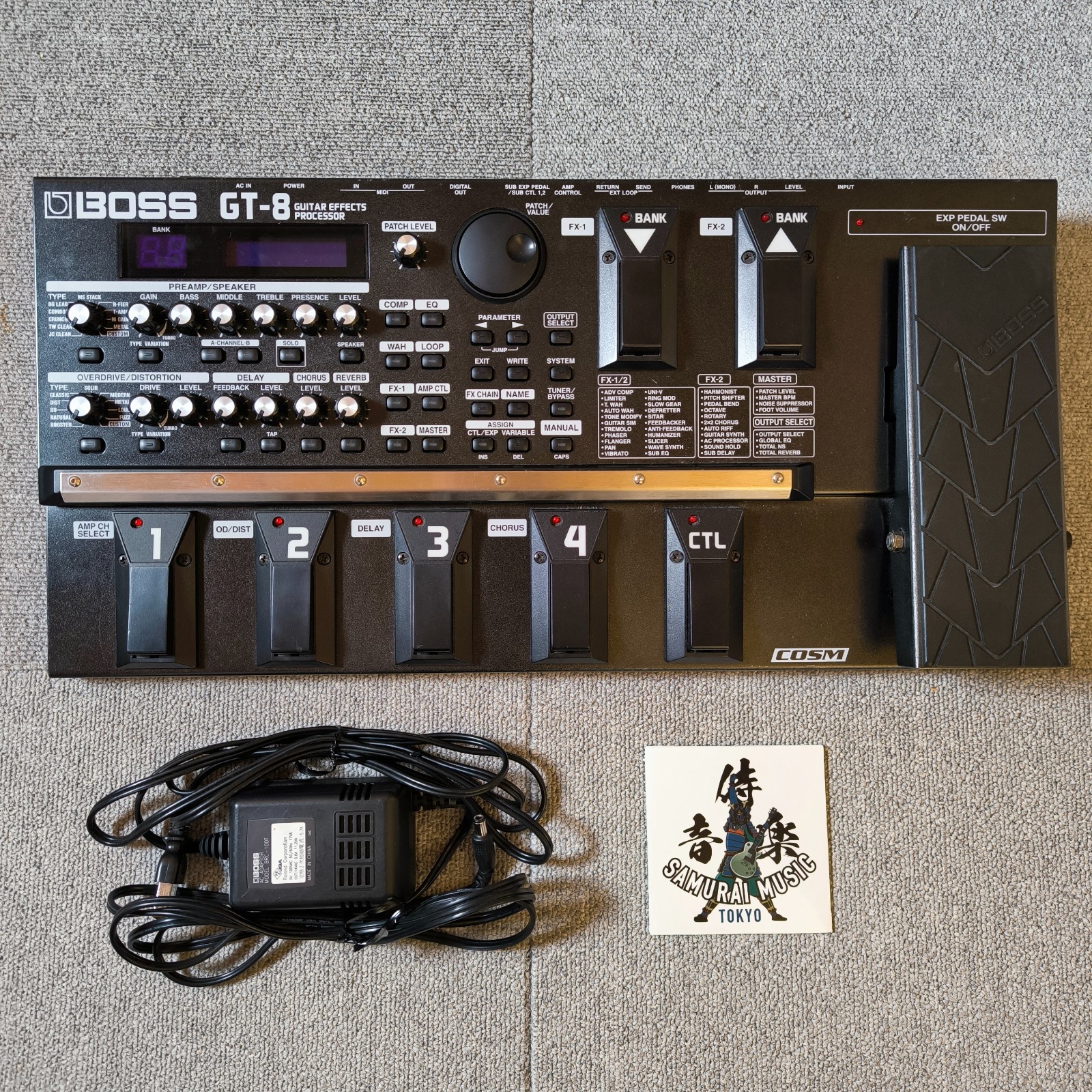 BOSS GT-8 Guitar Effects Processor Multi Guitar Effect Pedal With AC Adaper JP
