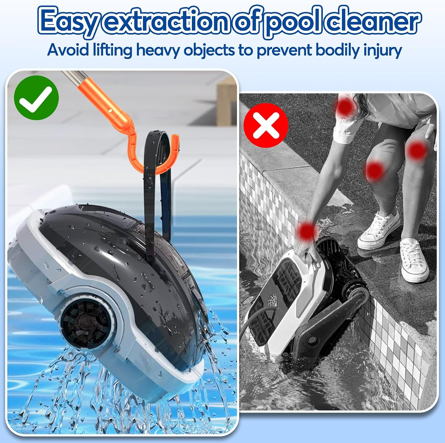 Hook for All Robotic Pool Cleaner, Bigger Accessories Hook Customized for Pool V