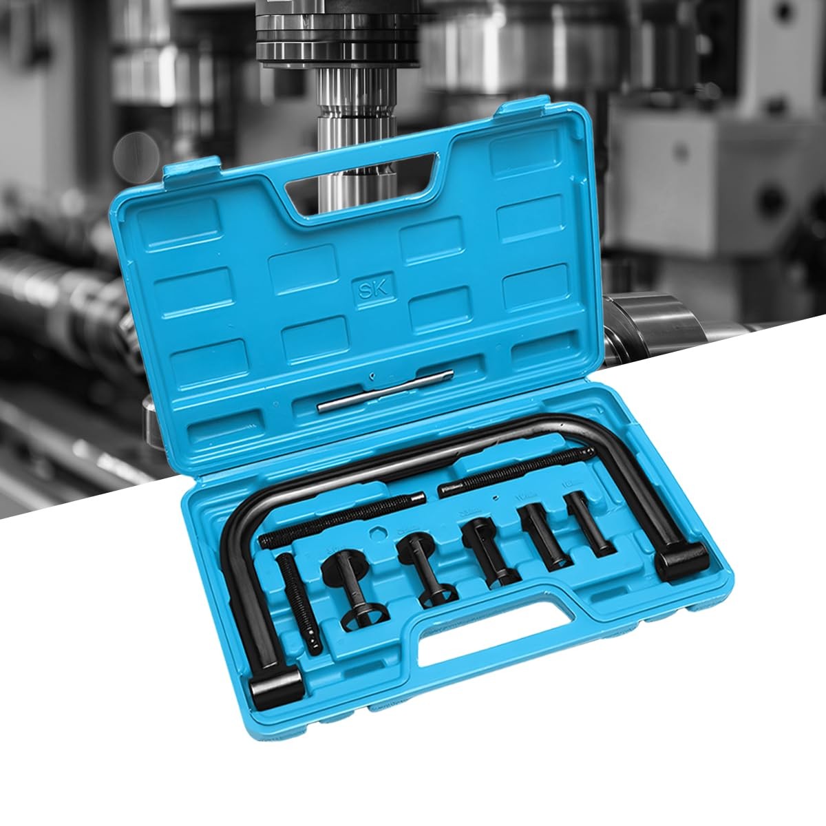 Motorcycle Valve Spring Compressor Small Engine Removal Tool With Adapters 10PC