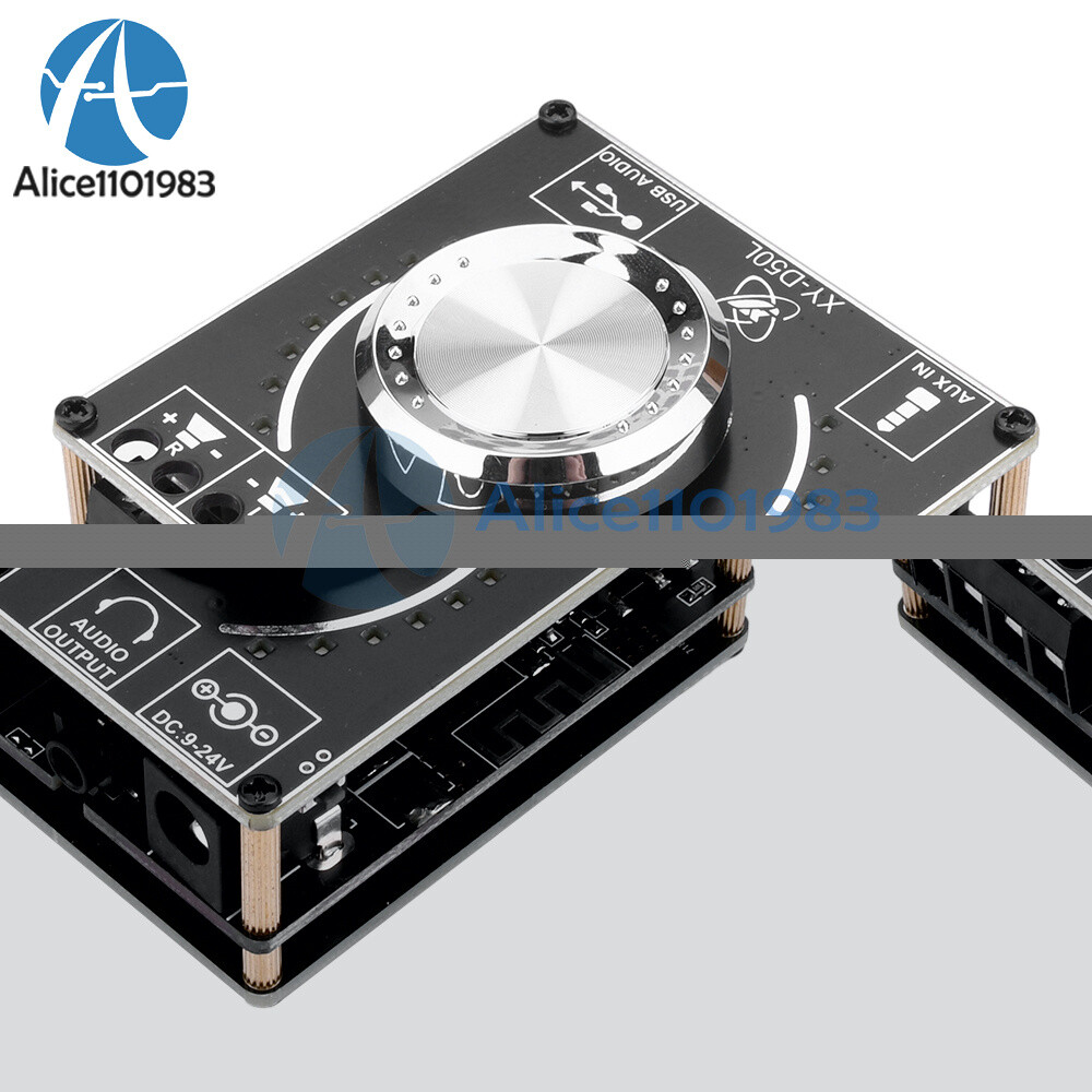 D50L Bluetooth 5.1 Stereo Audio Power Amplifier Board Rhythm Light APP Control