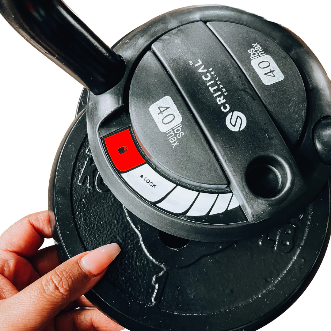 Critical Supplie 40-lb Adjustable Kettlebell - Black