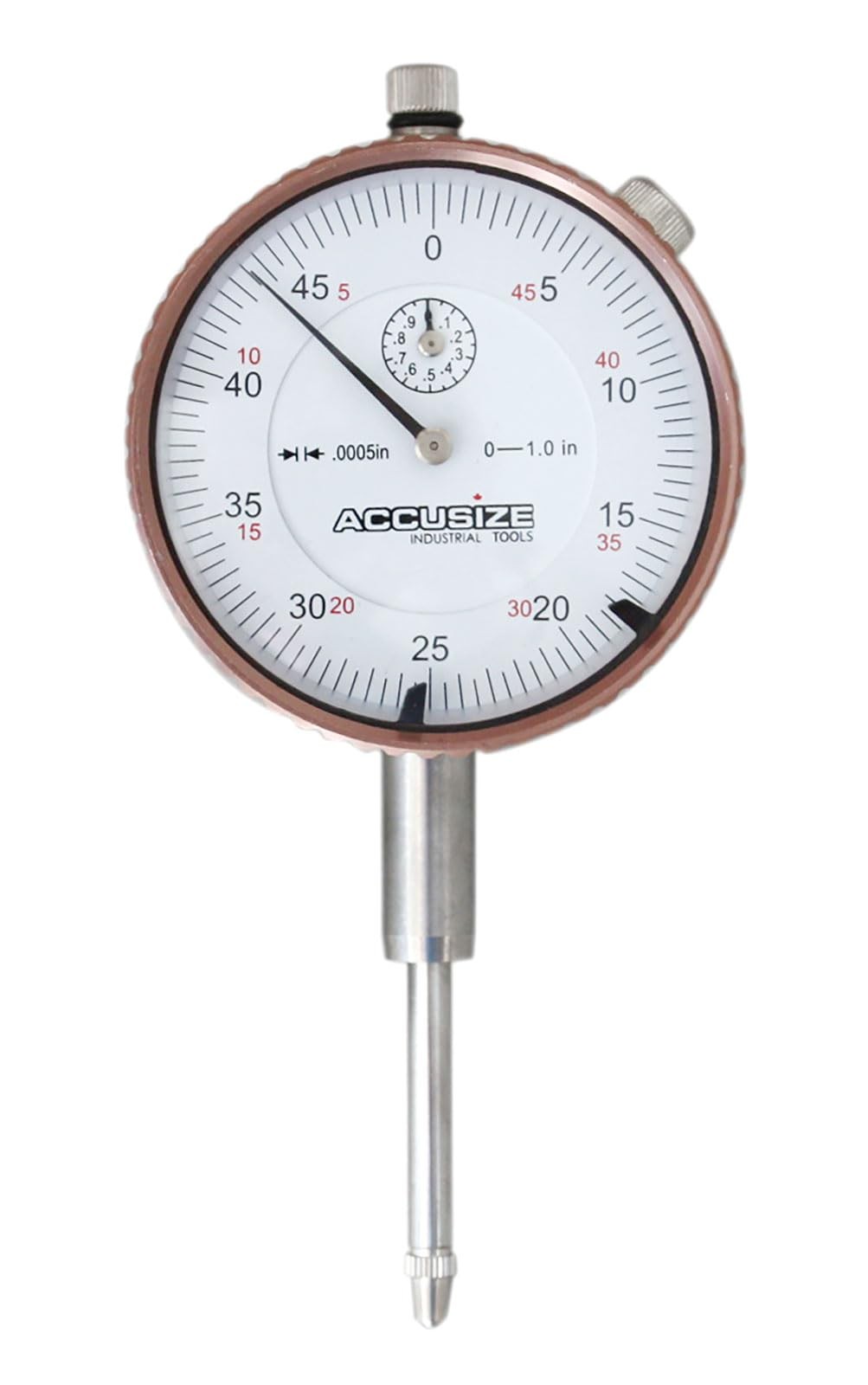Accusize 0-1" Dial Indicator, Resolution: 0.0005", P900-S099