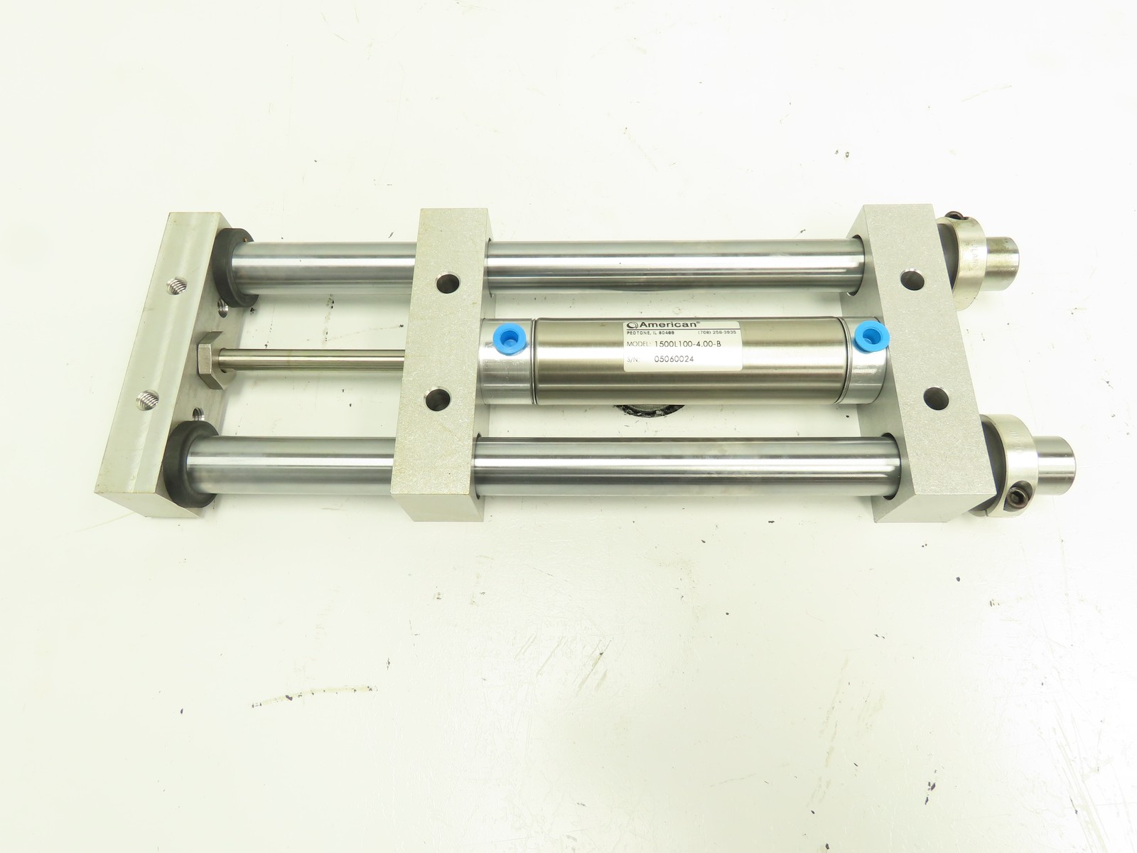 American 1500L100-4.00-B Pneumatic Linear Slide Double Bearing Block  4" Stroke