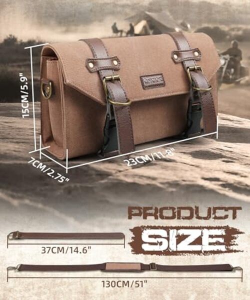 Motorcycle Handlebar Bag Universal Canvas Motorcycle Tool Bag for Front Fork
