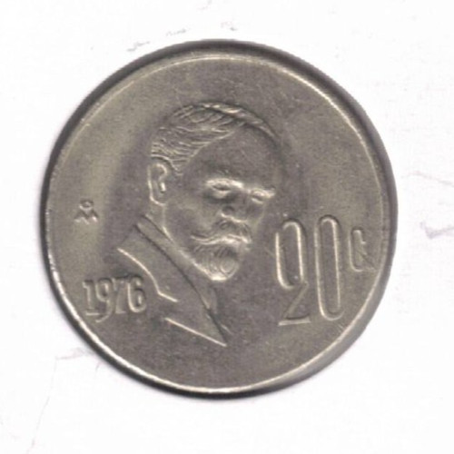 1976 Mexico Uncirculated Twenty Centavo Coin