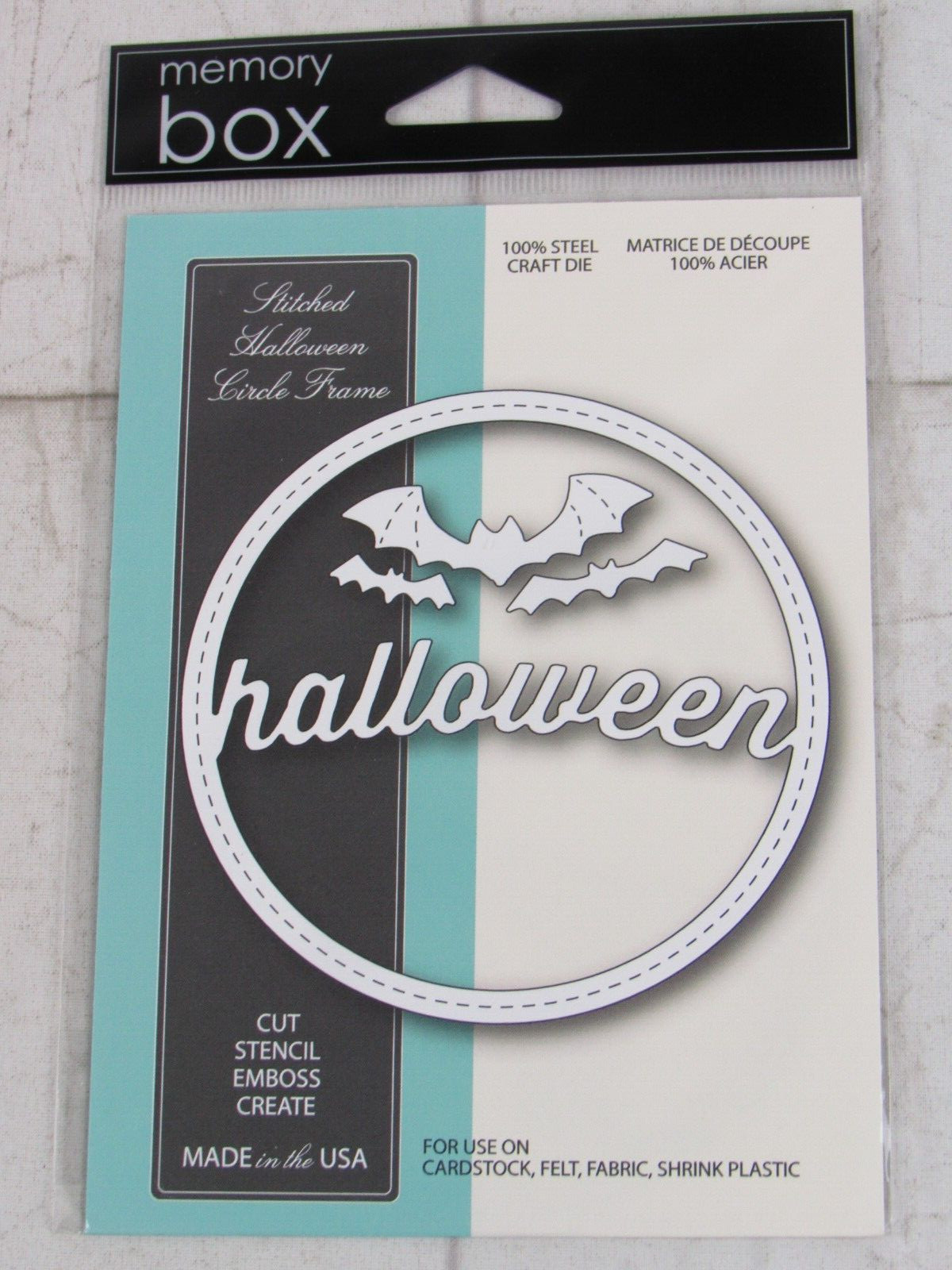 Memory Box Steel Craft Die, Stitched Halloween Circle Frame, 99280