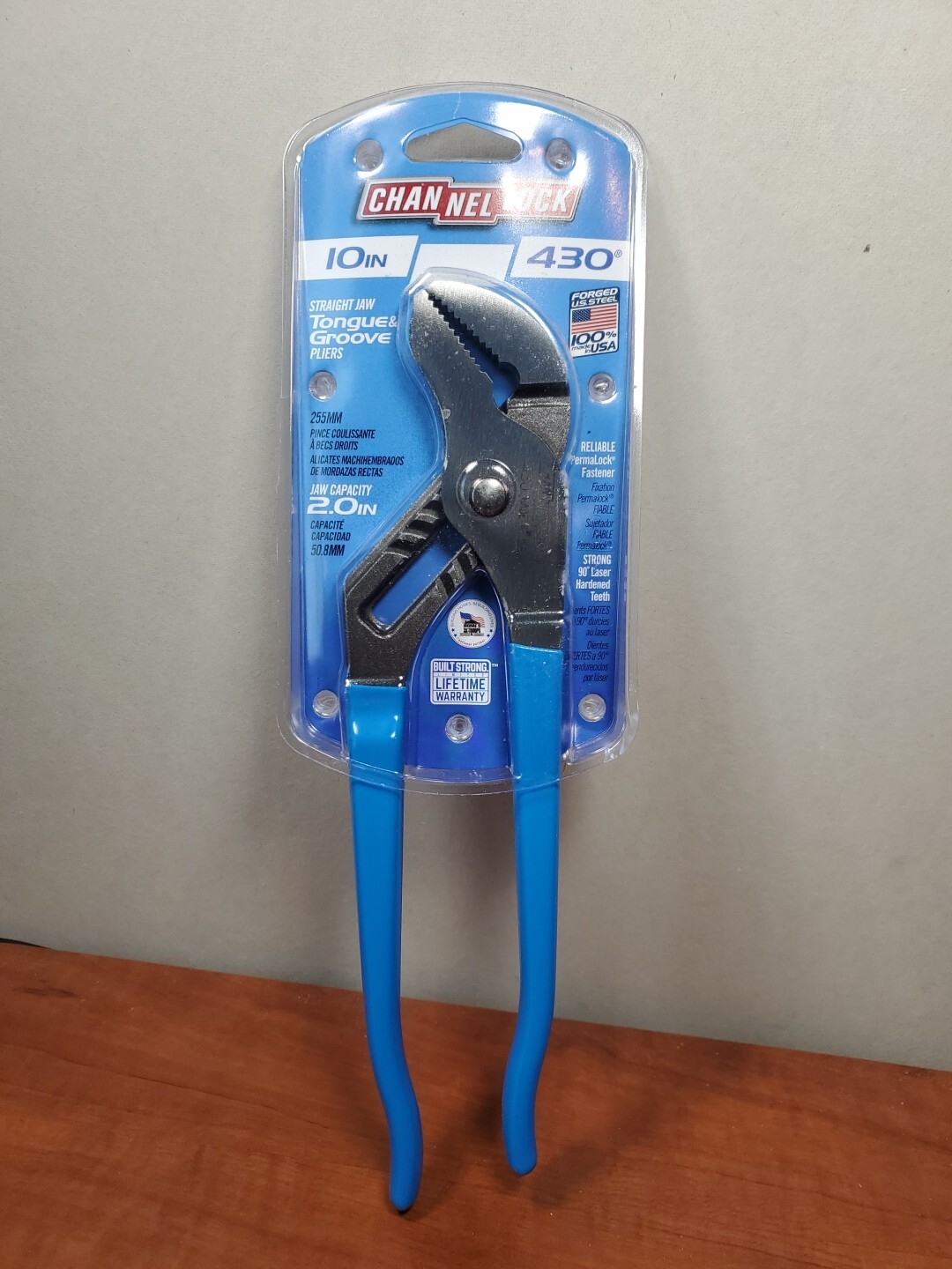 CHANNELLOCK 10" 430 Tongue and Groove Pliers 2" Jaw Permalock New  MADE IN USA
