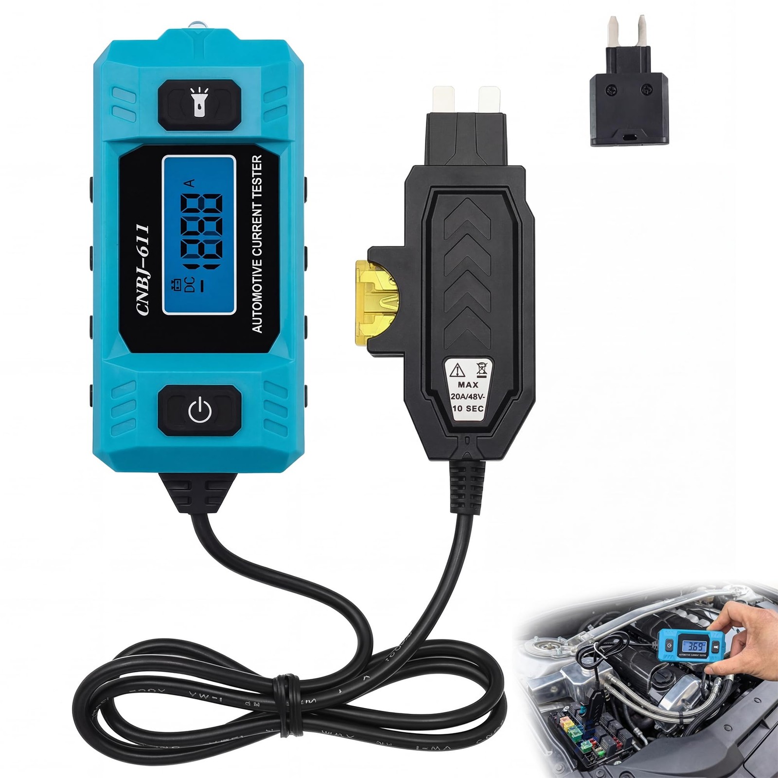 Eveco Automotive Car Circuit Fault Probe Tester - Portable Auto Current Blue