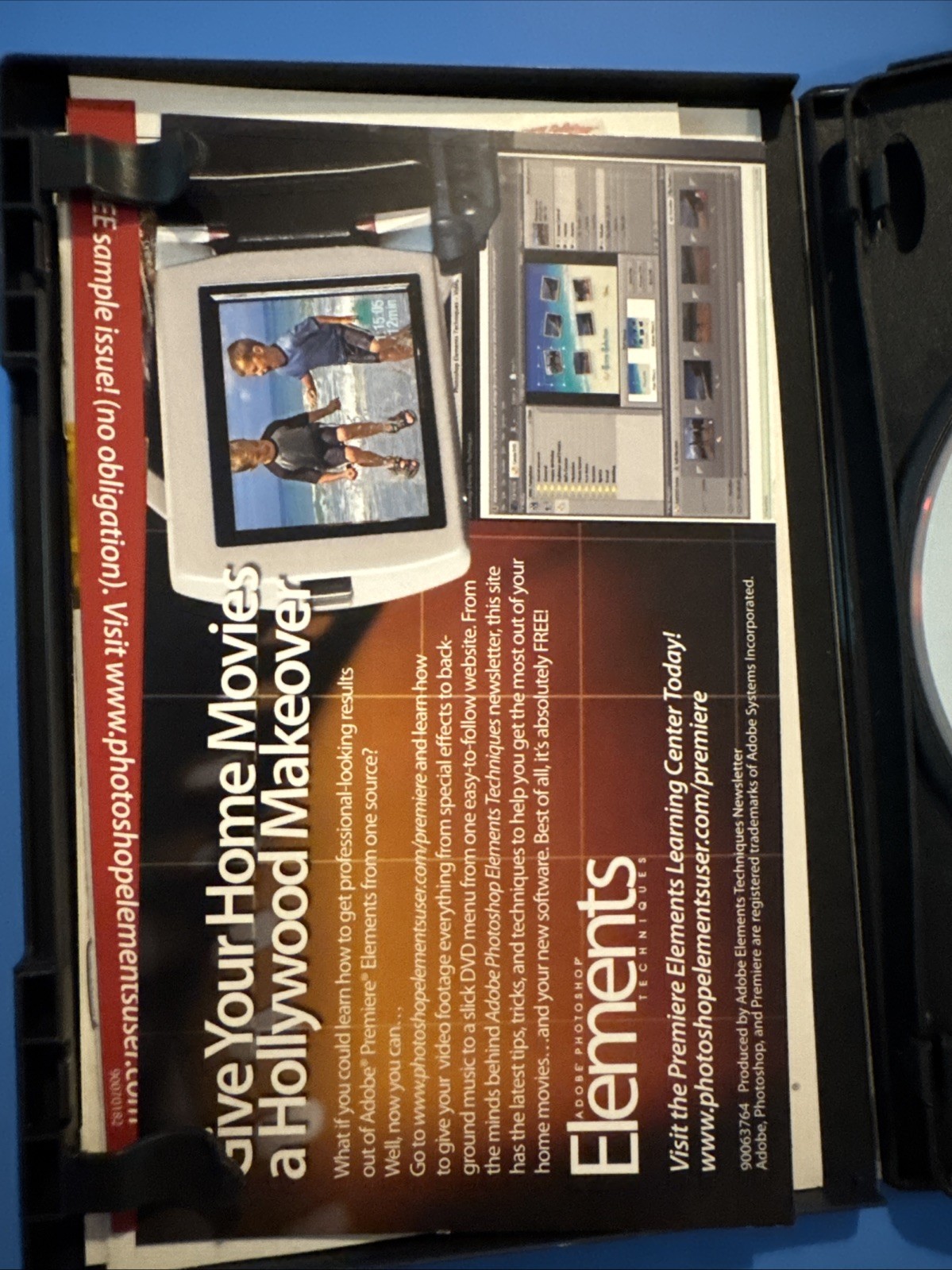 Adobe Photoshop Elements 5.0 + Premiere Elements 3.0 Software w/SN Preowned VG