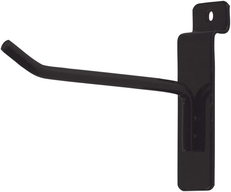 100 Black 4" Slatwall Metal Peg Hooks Slat Wall Display 6mm Diameter Tubing