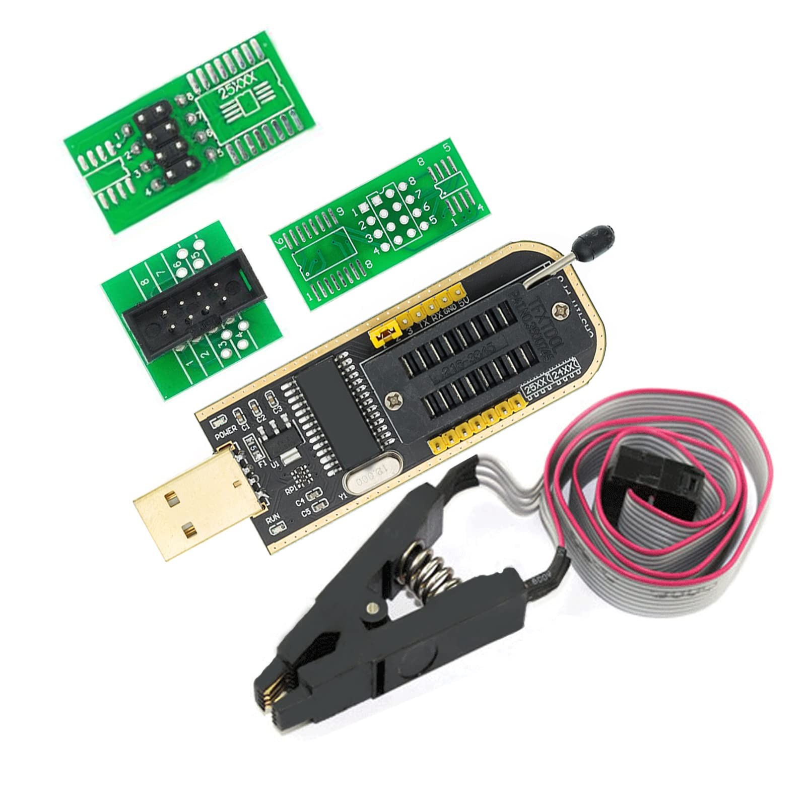 SOIC8 SOP8 Test Clip Flash IC Clips Socket Adpter Programmer BIOS with USB...