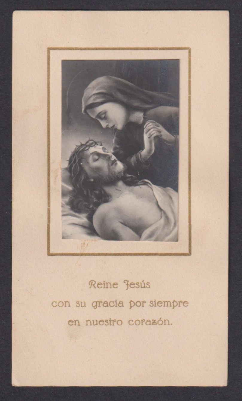 Holy card antique de la Virgin Dolorosa santino image pieuses estampa