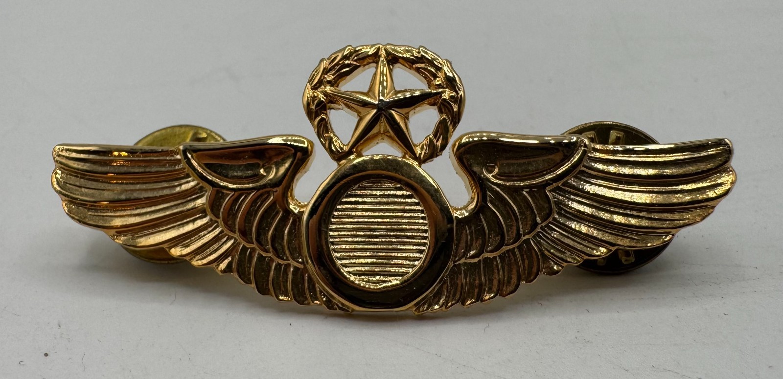 US Army Air Force Military Senior Observer Wings Badge Style Pin GOLD Veteran