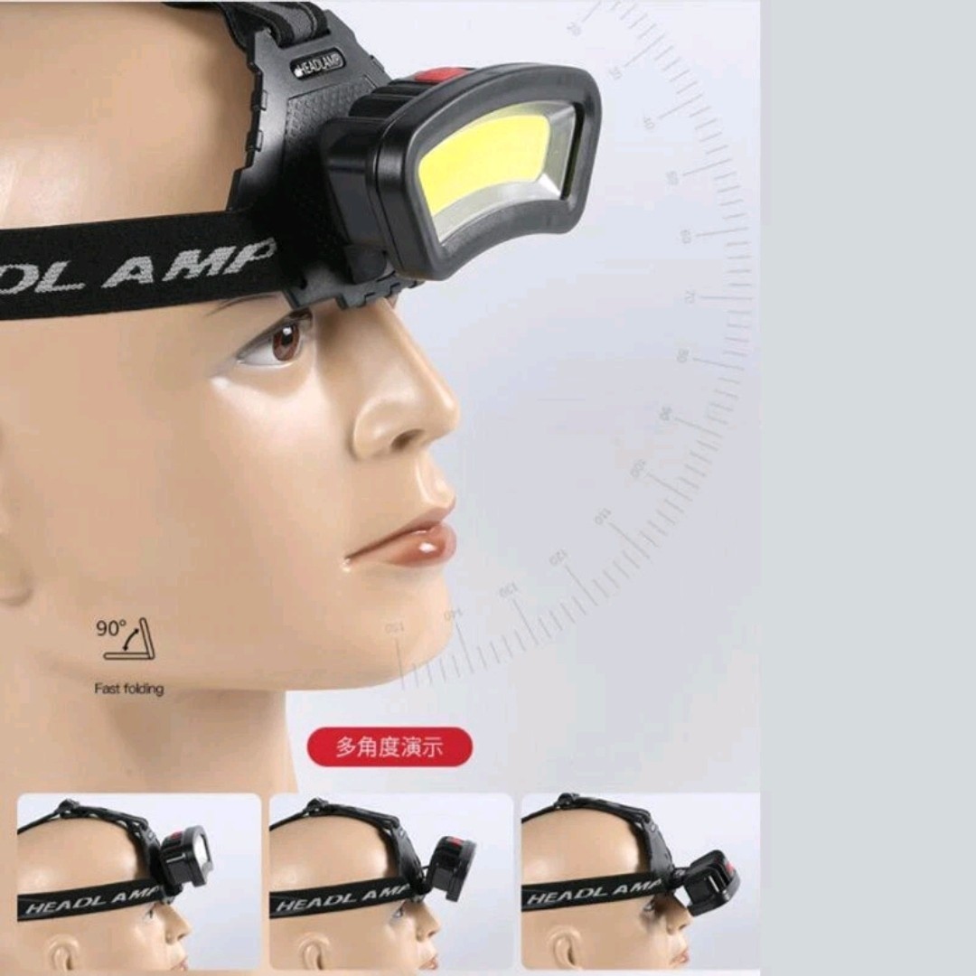 USB rechargeable COB LED headlamp Headlight 18650 Front Head Light Lamp Torch