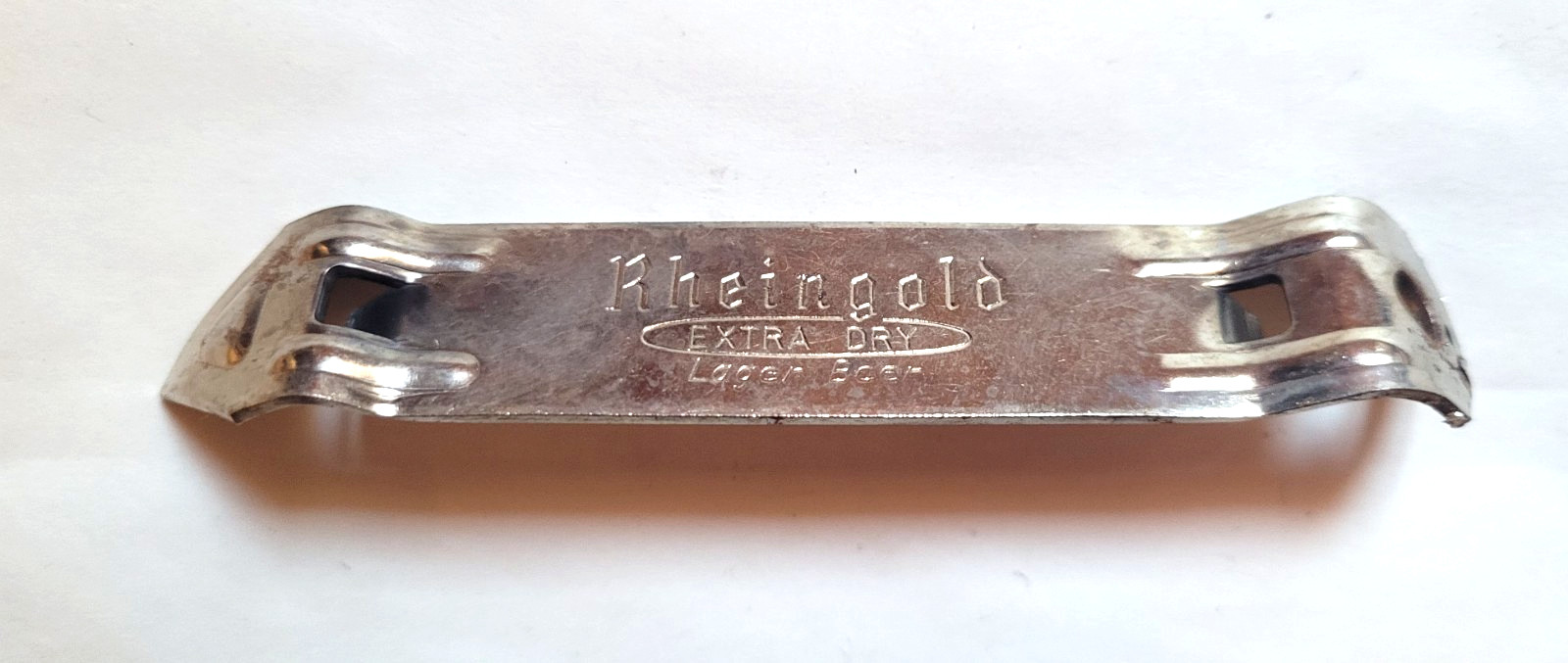 Rheingold Beer Bottle Can Opener Vintage Metal 4 1/2 in x 3/4 in Free Shipping